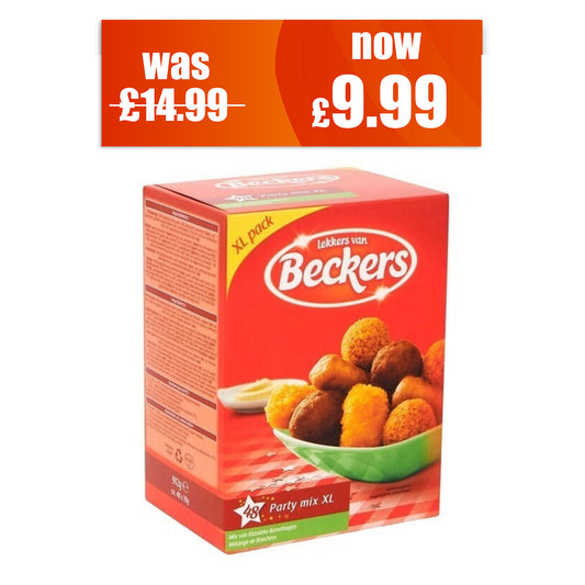 Beckers Party Mix - Frikandelles, Chicken Crockers, Beef Bitterballs & Spicy Minced Meat Balls 48x19g - Image 1