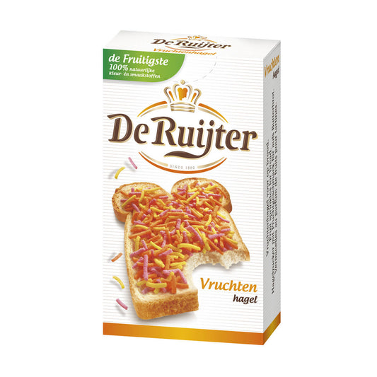 De Ruijter Fruit Sprinkles 400g - Classic Dutch Treat - Apple, Pineapple & Banana Flavours - Perfect Topping For Bread & Cake Decorations - Image 1