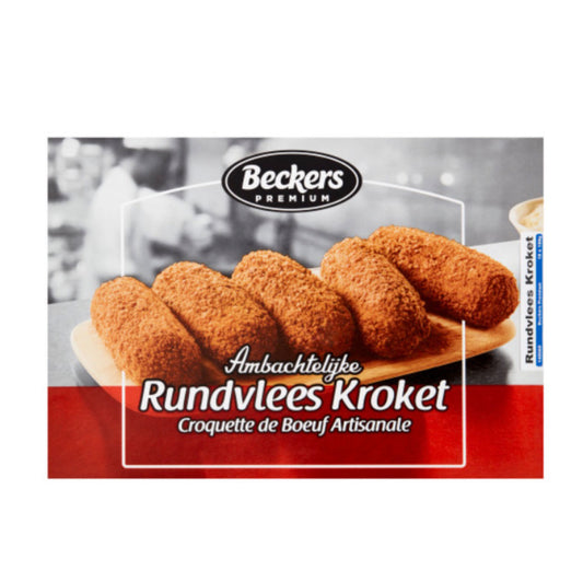 Premium Beckers Artisan Beef Croquettes - 18x100g - Perfect for Snacking or Sharing - Dutch Food - Image 1
